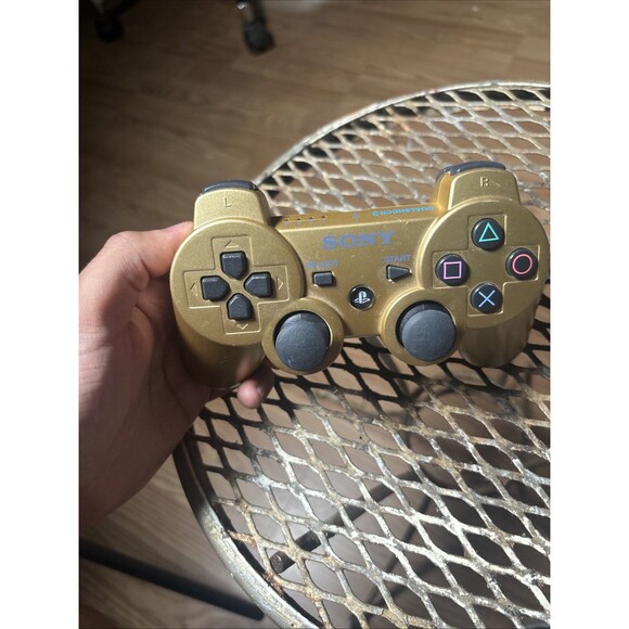 OEM Sony PlayStation 3 PS3 DualShock 3 Gold Wireless Controller CECHZC2U Tested - Picture 2 of 8